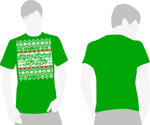 RRML BAH HUM BUG Ugly Sweater TShirt - Green